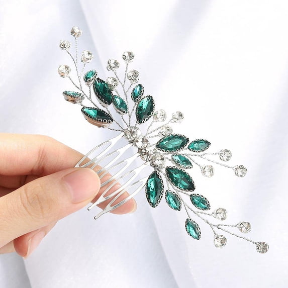 Bride Wedding Hair Comb Crystal Hair Piece Silver Rhinestone Headpiece Bridal Hair Accessories for Women