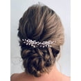 thumbnail image 1 of Bride Wedding Hair Pins Clip Crystal Pearl Hair Sets Jewelry Bridal Hair pieces Headpieces Decorative Hair Accessories for Women and Girls (Pack of 2) (C-RG), 1 of 4