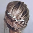 thumbnail image 1 of Bride Wedding Hair Pins Silver Crystal Bridal Hair Pieces Rhinestone Hair Accessories for Women and Girls (pack of 2) (A-Silver), 1 of 4