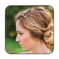 thumbnail image 1 of Bride Wedding Headband Pearl Hair Vine Braid Headpieces Bridal Hair Accessories for Women(Sliver), 1 of 4