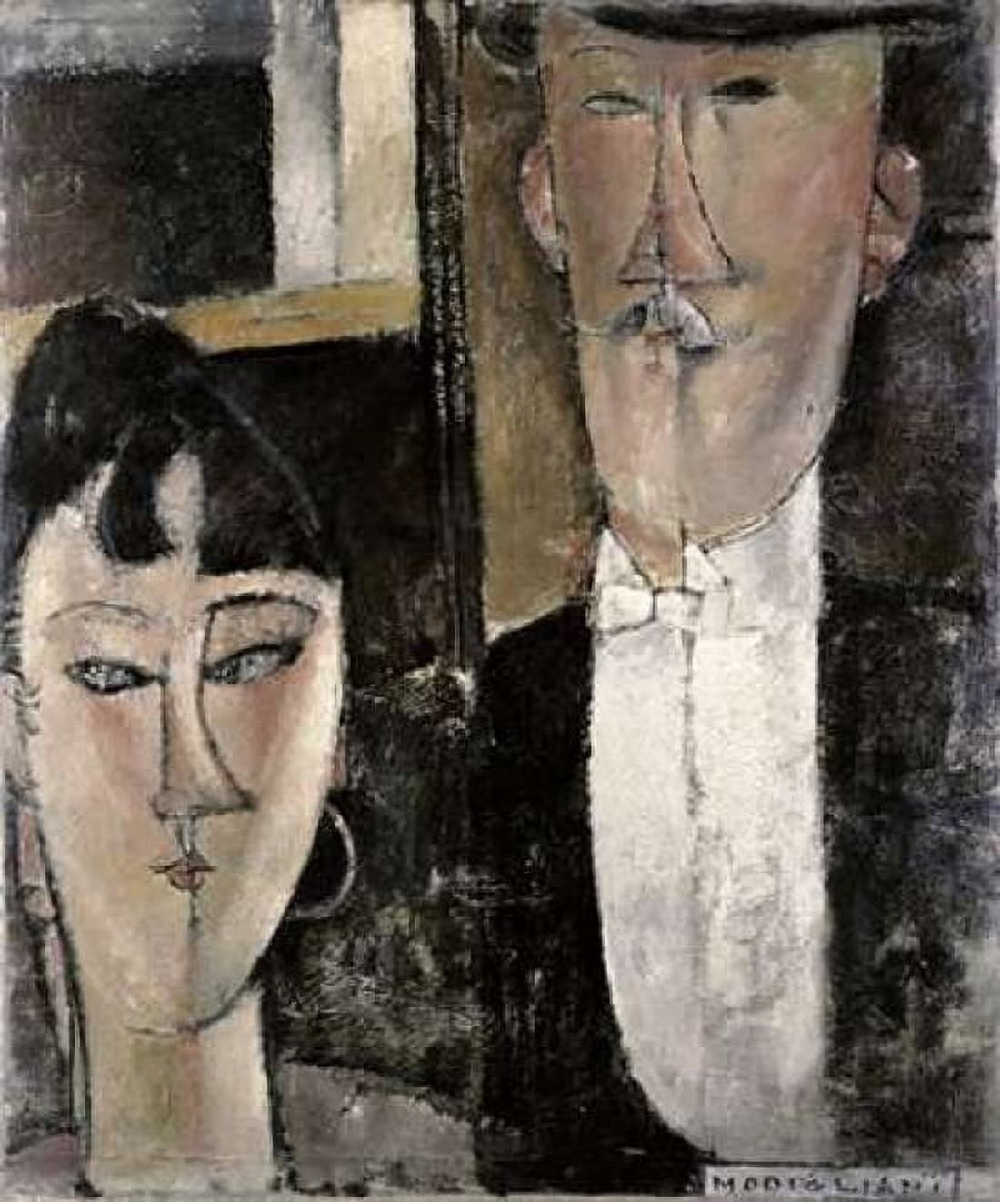 Bride and Groom Canvas Art - Amedeo Modigliani (24 x 24)