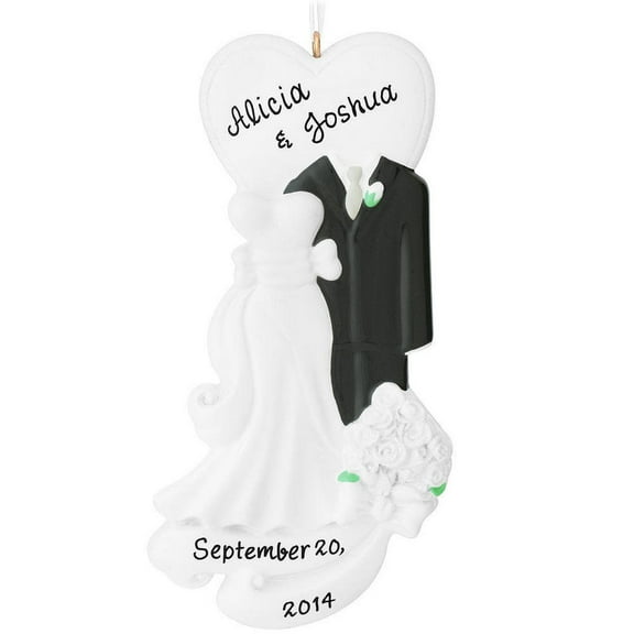 Bride and Groom Personalized Christmas Ornament DO-IT-YOURSELF