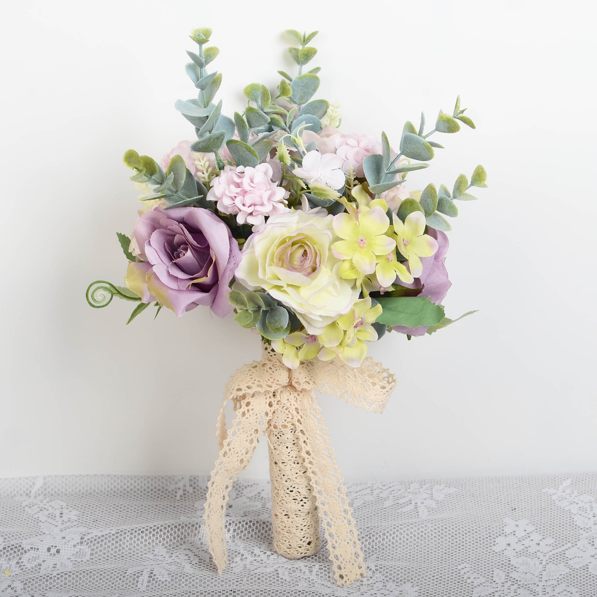 Bride flower wedding bouquet simulation flower rose wedding photo