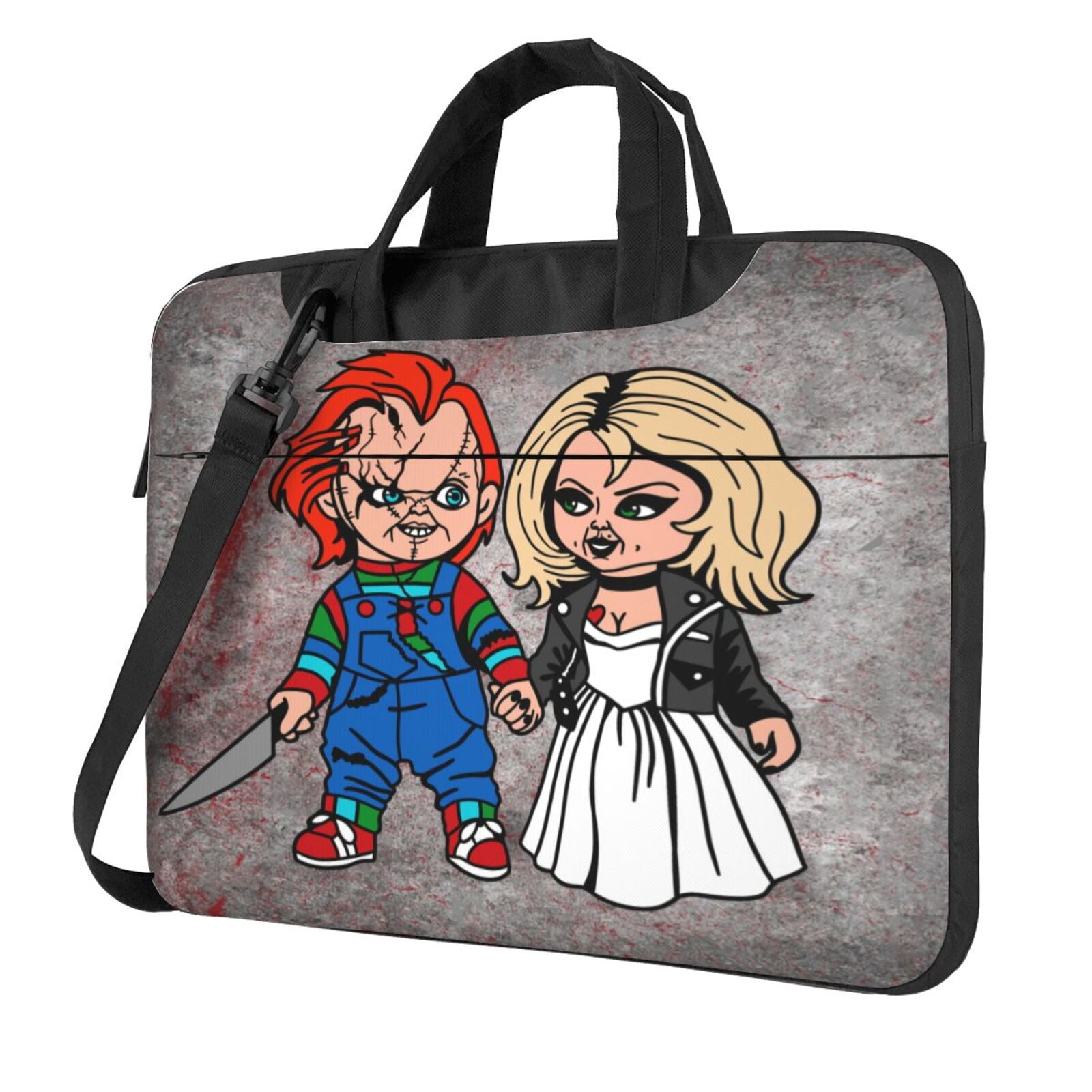 Chucky Customize Computer Case Bride of Chucky And Tiffany Laptop Bag Waterproof 13-15.6 Inch Shoulder ...