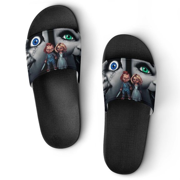 Bride of Chucky Home Slippers Non Slip Bathroom Open Toe Shoes Lightweight Slide Slippers Sandals 37(235mm)