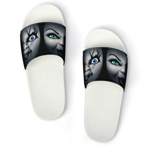 Bride of Chucky Home Slippers Non Slip Bathroom Open Toe Shoes Lightweight Slide Slippers Sandals 39(245mm)