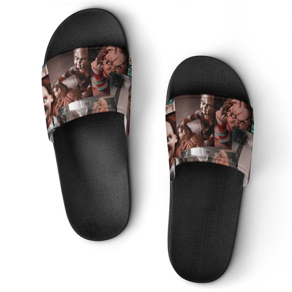 Bride of Chucky Home Slippers Non Slip Bathroom Open Toe Shoes Lightweight Slide Slippers Sandals 42(260mm)