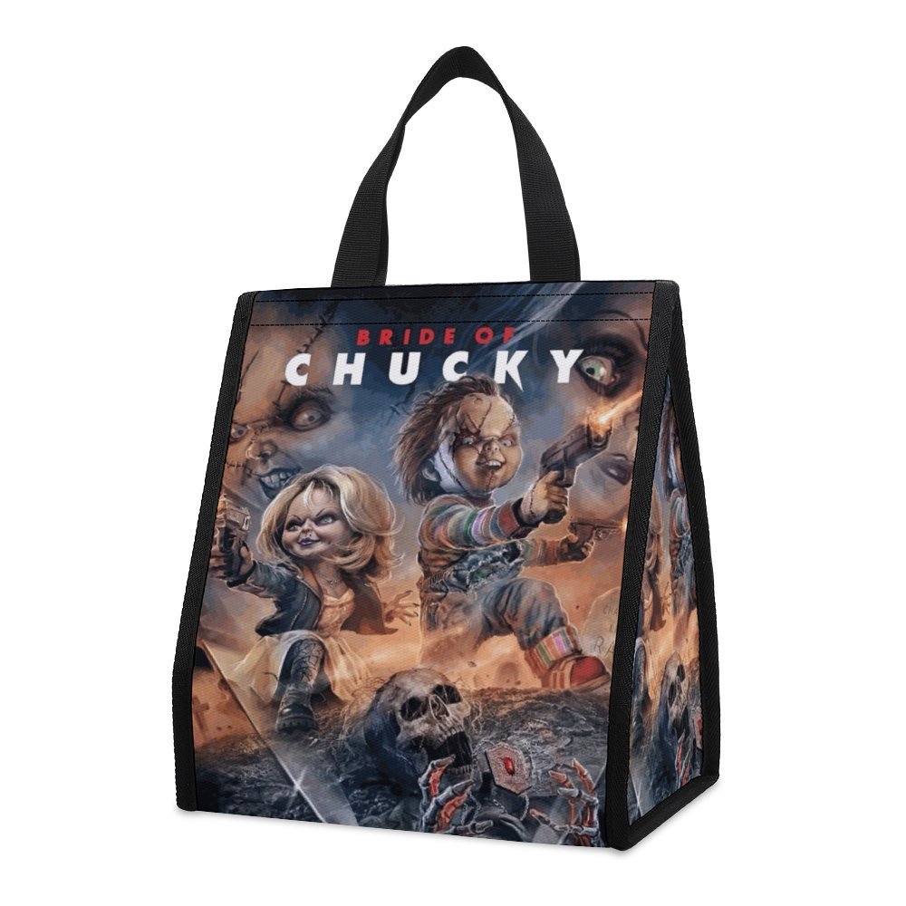 Bride of Chucky Lunch Bag Insulated, Lunch Box Bag, Reusable Lunch Tote