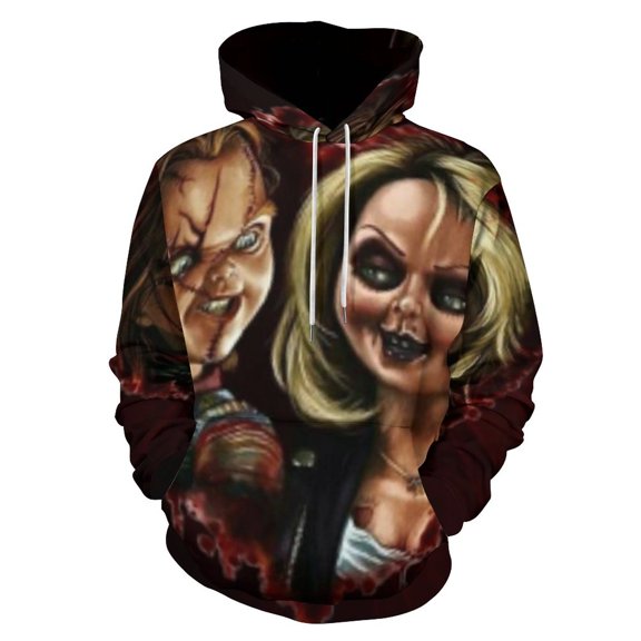 Bride of Chucky Unisex Sweatshirts Fashion Sweater for Men Women Pullover Hoodie Graphic Print Activewear Jacket Tops 2XL