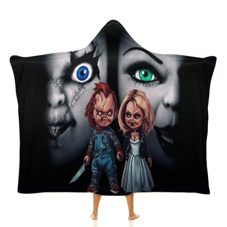 Bride of Chucky Wearable Blankets Hooded Soft Hoodie Blanket Winter Warm Throw Blankets Cape 60 x80 Walmart