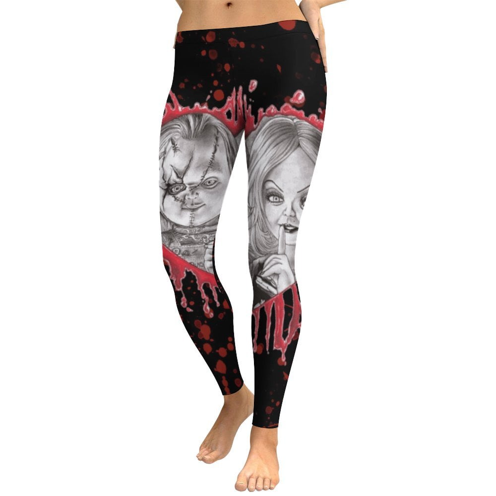 Chucky Horror Movie Womens Athletic Leggings Soft High Waist Yoga