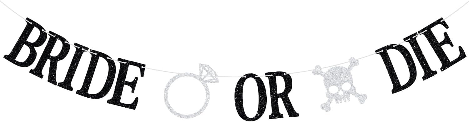 Back Til Deth Do Us Party Banner - Gothic/Theme Decoration For Events & Celebrations