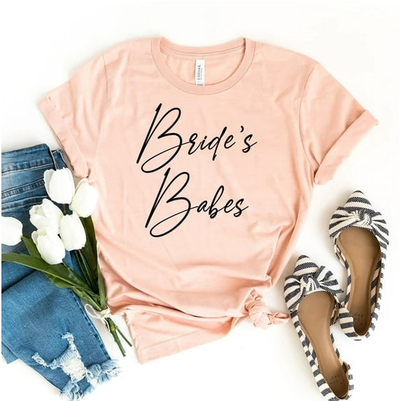 Bride's Babes T-shirt Bridal Party Shirt Bachelorette Gift Tee Engagement Shirts Musical Top Women's Mama T-shirts Babe Of Honor Bride Bridesmaid