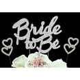 thumbnail image 1 of Bride to Be Cake Topper Crystal Bridal Shower Cake Toppers with Hearts Cake Picks, 1 of 1
