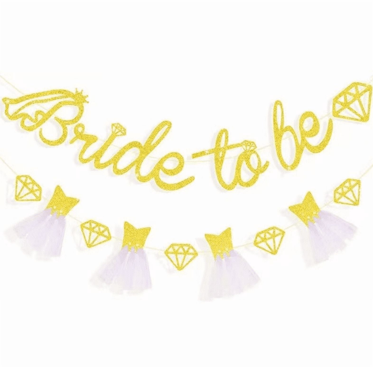 Banner 'Bride To Be' – Goudkleurig, 80 X 19 Cm, Leuk Voor Decoratie Bij Vrijgezellenfeest Of Bruiloft