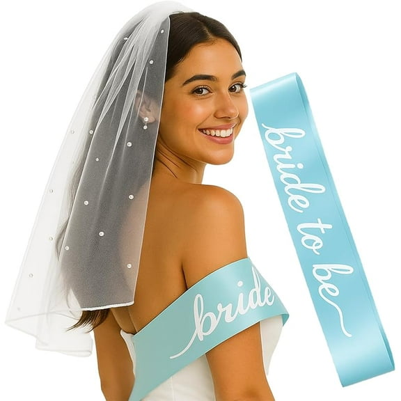 Bride to Be Sash Veil Bachelorette Party Accessories, Bridal Shower Decorations, Engagement Gifts for Bride