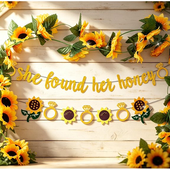 Bride to Bee Party Decor Set Sunflower Theme Wedding Banner 1 Pack