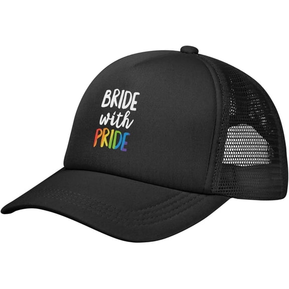 Bride with Pride Lesbian Pride LGBT Wedding Gifts for Bride Gifts Baseball Cap Baseball Hat for Man Women Summer Hats