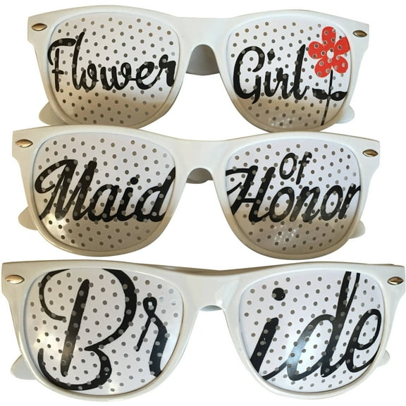 Brides Wedding Party Sunglasses, Set of 3