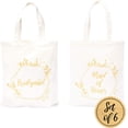 thumbnail image 1 of Bridesmaid Bags | 5 Bridesmaid Tote bags | 1 Maid of Honor Tote Bag (6 pack)$$Home Decor, Kitchen, & Other, 1 of 8