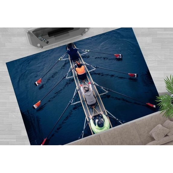 Bridesmaid Gift Rugs, Motivational Rugs, Floor Rugs, Custom Rug, Rowing Team Rugs, Canoe Team Rug, Rowing Team Rug, Salon Decor Rugs, 3.3'x9.2' - 100x280 cm