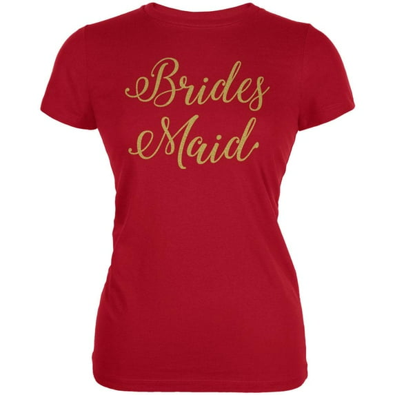 Bridesmaid Juniors Soft T Shirt Red LG