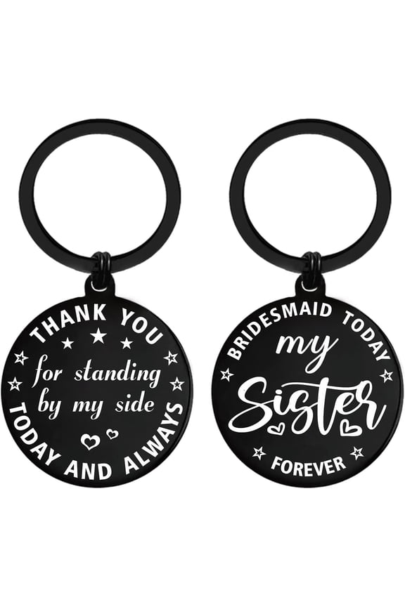 Bridesmaid Keychain Proposal Gift - Maid of Honor Gifts from the Bride, Bridal Shower Decorations for Women Friends