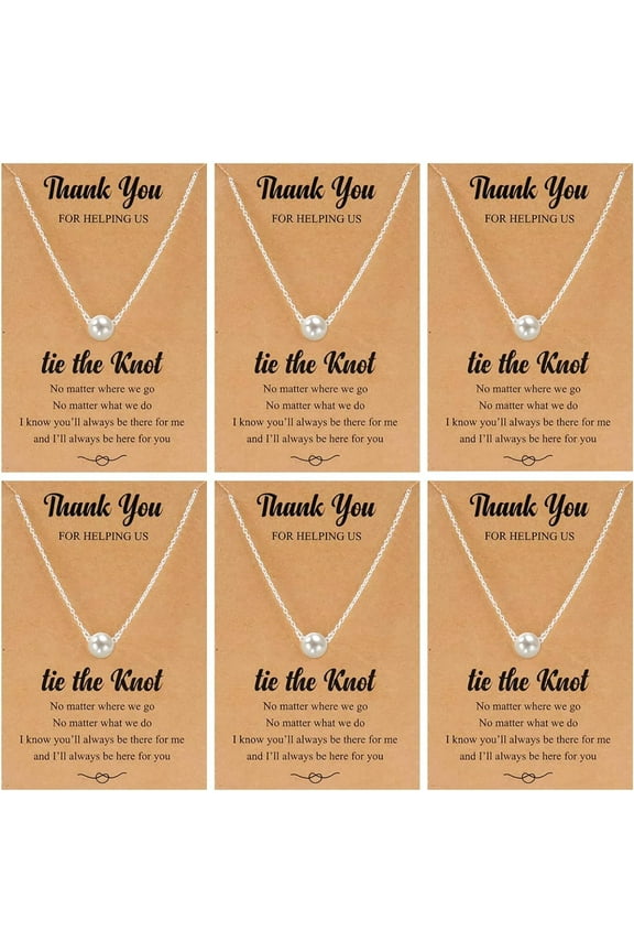 Bridesmaid Necklace Wedding Jewelry Sets - Love Knot Necklace for Bride and Bridesmaids - 2/4/6Pcs Proposal Gifts