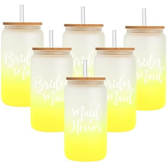 Bridesmaid Proposal Gift Set 24 Pcs Bridal Party Favors for Maid of Honor & Bridesmaids Clear Gift Bags with Tumbler, Heart Sunglasses, Bow Hair Clips Bachelorette Party Supplies