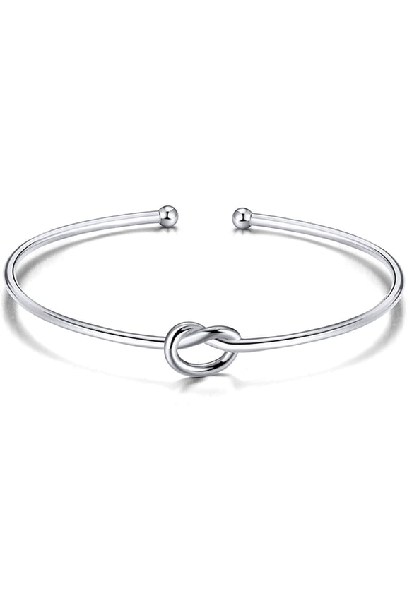 Bridesmaid Proposal Gifts, Stainless Steel Tie The Love Knot Bridesmaid Bracelet with Gift Box