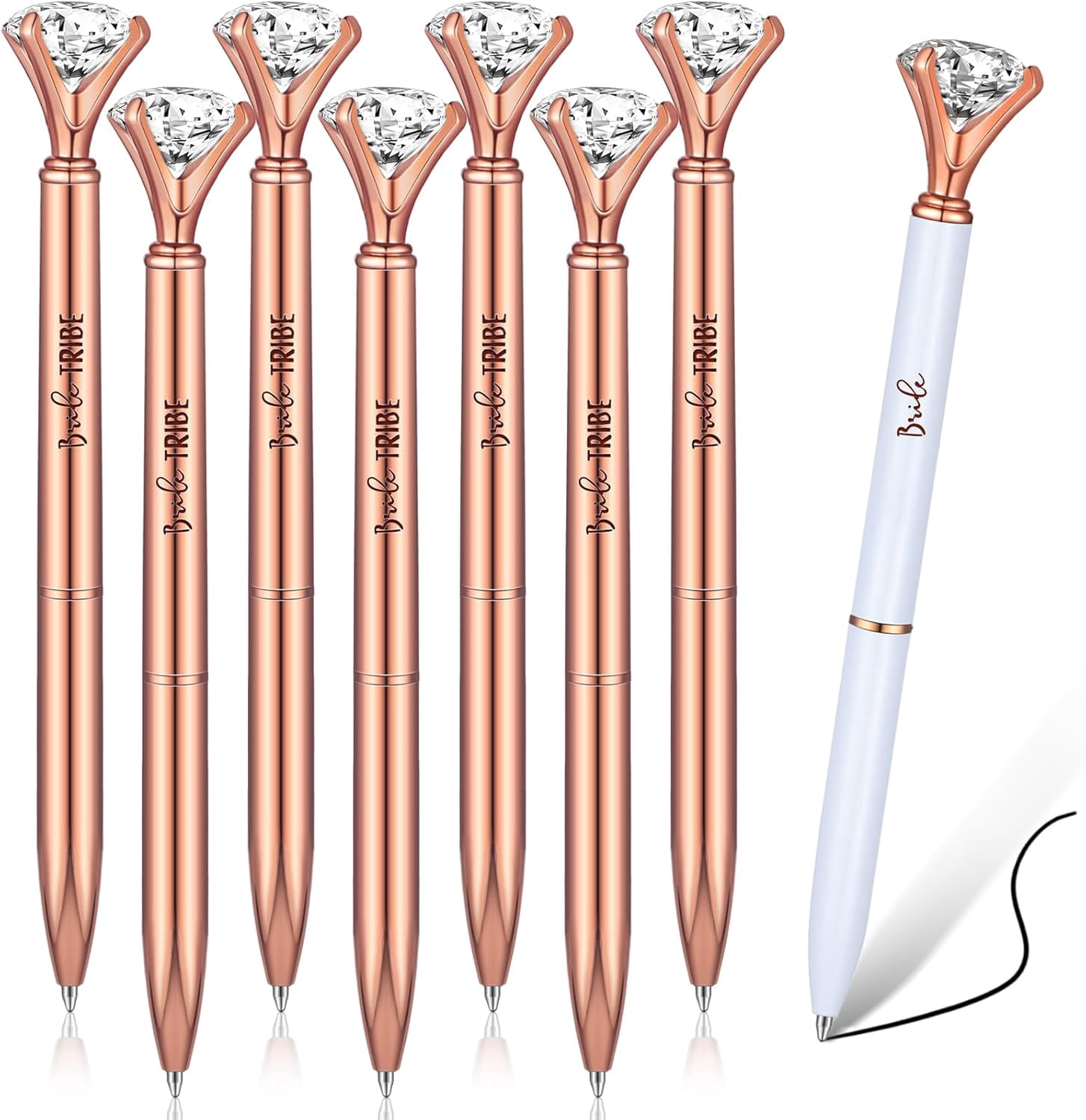 Bridesmaid Proposal Gifts Will You Be My Bridesmaid Pen Bridal Shower Bride Crystal Diamond Ballpoint Pens for Wedding Bachelorette Party Supplies
