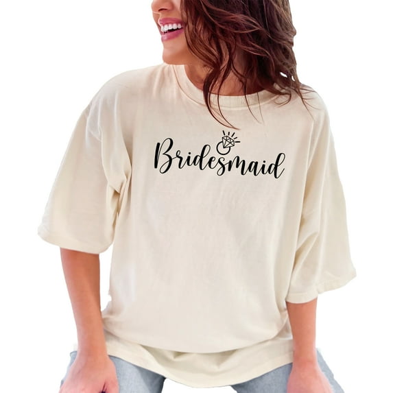 Bridesmaid T-Shirt, Bridal Party Tee, Wedding Party T-Shirt, Bridesmaid Proposal, Bachelorette Party Attire, Engagement Gift, Ivory Comfort Colors T-Shirt, XL