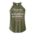 thumbnail image 1 of Bridesmaids - Excuse Me, Glass Of Alcohol - Juniors High Neck Tank Top, 1 of 4