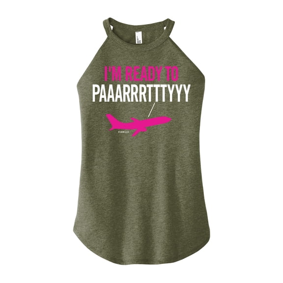Bridesmaids - I'm Ready to Paaarrrtttyyy - Juniors High Neck Tank Top