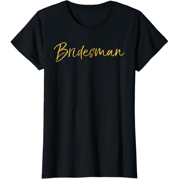 Bridesman Shirt Funny Cute Gold Guy Bridesmaid Shirt for Men