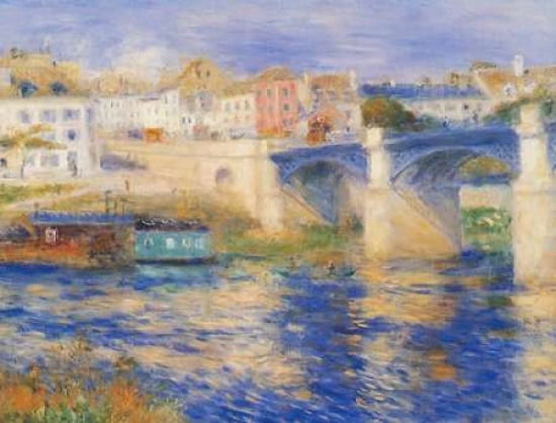 Bridge At Chatou Canvas Art - Pierre-Auguste Renoir (18 x 24)