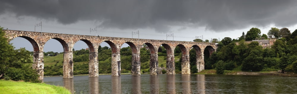 Bridge Berwick Berwick Northumberland England Canvas Art - John Short Design Pics (38 x 12)