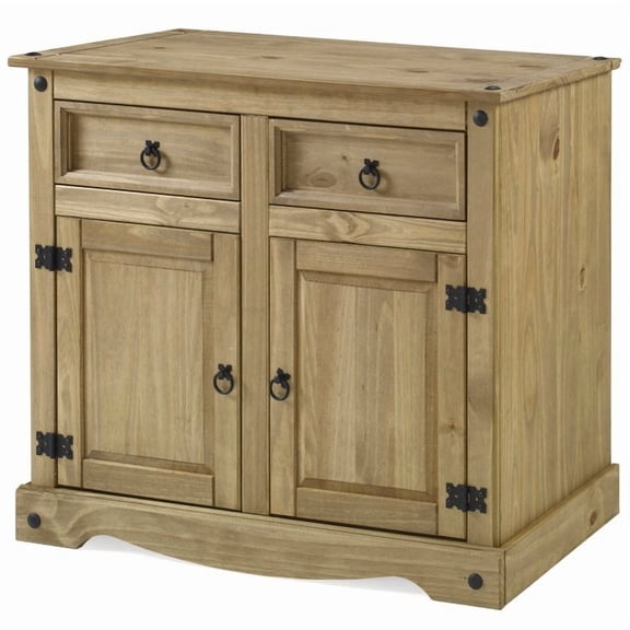 Bridge Brazil 35" Wood Buffet Sideboard Corona Collection | Furniture Dash Antique brown color.