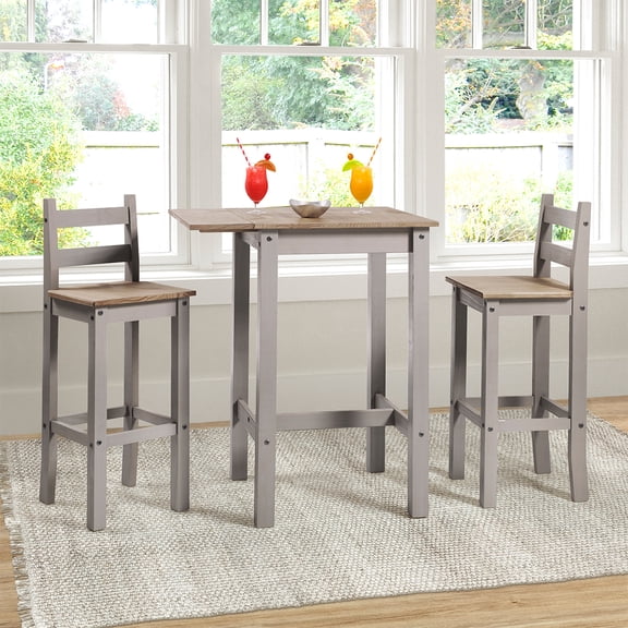 Wood Bar Height Dining Chair (Set of 2) Corona Gray | Furniture Dash COG118