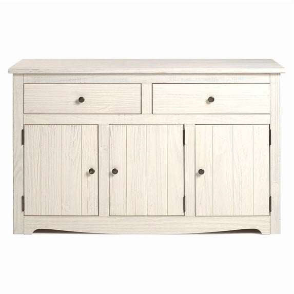 Bridge Brazil Wood Buffet Sideboard White Distressed | Furniture Dash