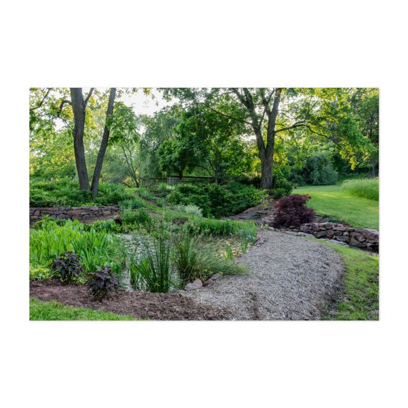 The Bridge over the Brook, York County PA - Pennsylvania Photography Garden Nature Landscape Botanical Scenic Pastoral Woodland Unframed Wall Art Print 32 x 48 inches