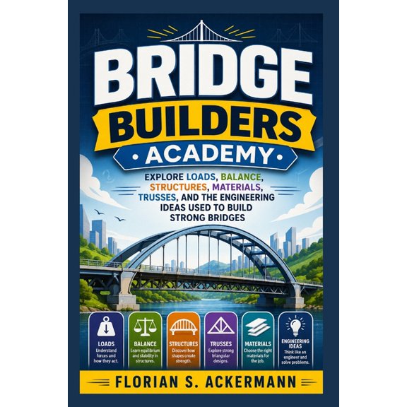 Bridge Builders Academy: Explore Loads, Balance, Structures, Materials, Trusses, and the Engineering Ideas Used to Build, (Paperback)