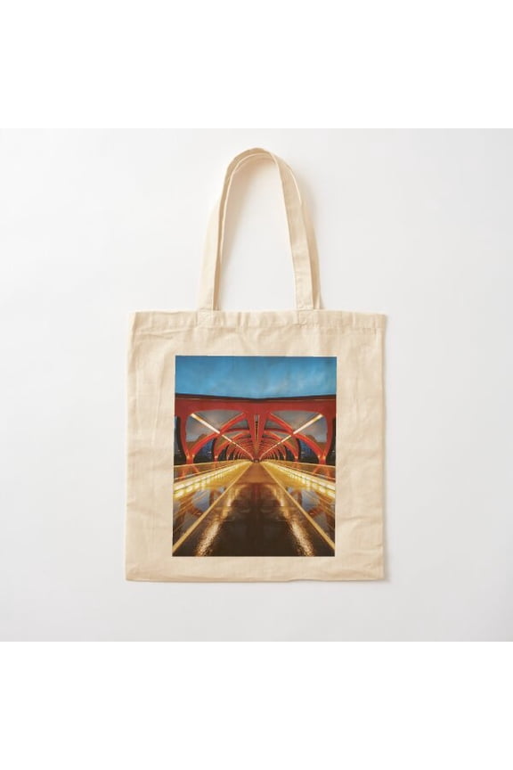 Bridge Calgary Canvas Tote Bags, Reusable Shopping Bag