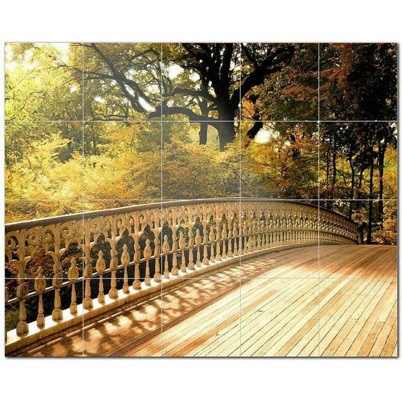 Bridge Ceramic Tile Mural Kitchen Backsplash Bathroom Shower, 400210-M54