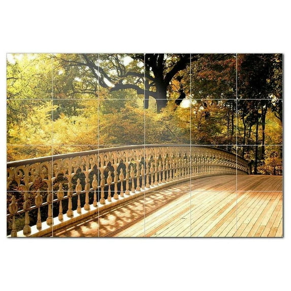 Bridge Ceramic Tile Mural Kitchen Backsplash Bathroom Shower, 400210-M64