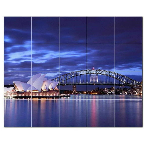 Bridge Ceramic Tile Mural Kitchen Backsplash Bathroom Shower, 400213-L54