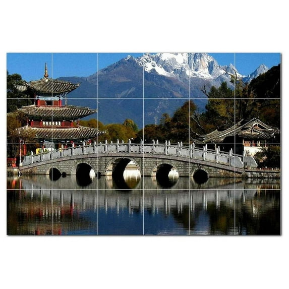 Bridge Ceramic Tile Mural Kitchen Backsplash Bathroom Shower, 400214-L64