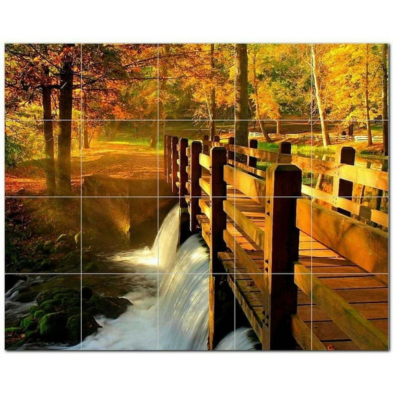 Bridge Ceramic Tile Mural Kitchen Backsplash Bathroom Shower, 400220-XL54