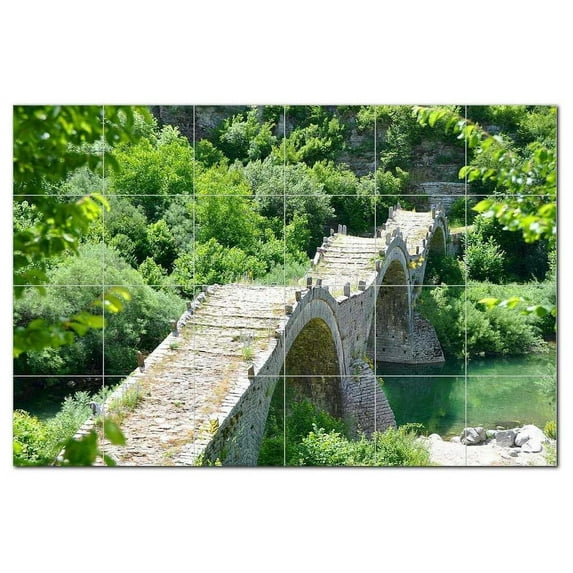 Bridge Ceramic Tile Mural Kitchen Backsplash Bathroom Shower, 400249-L64