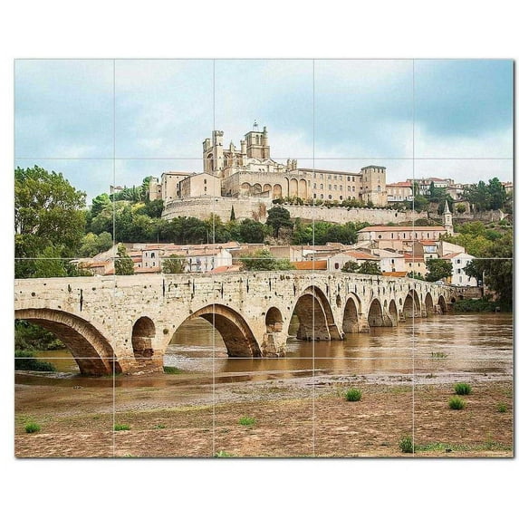 Bridge Ceramic Tile Mural Kitchen Backsplash Bathroom Shower, 400279-M54